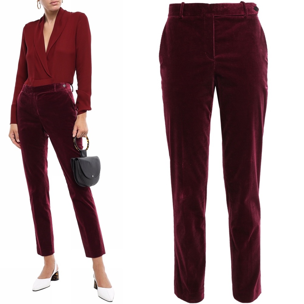 Theory Merlot Slim Trouser Modern Corduroy 4